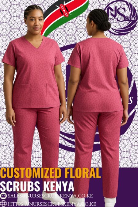 Customized floral scrubs Kenya +254769944116