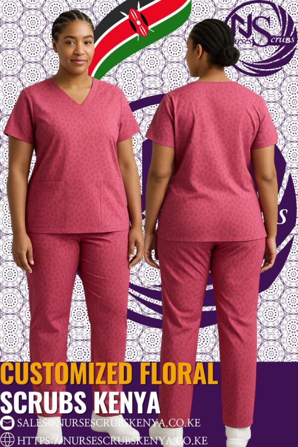 Customized floral scrubs Kenya +254769944116