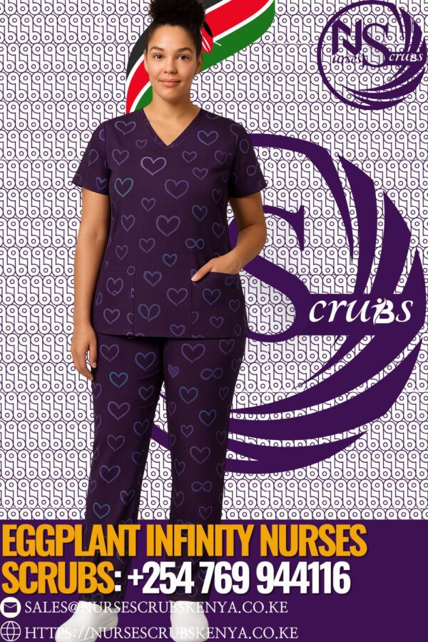 Eggplant Infinity Nurses Scrubs Sales Nairobi Kenya +254769944116
