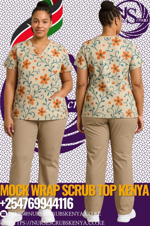 Mock Wrap Scrub Top Kenya +254769944116