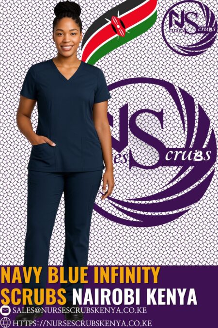 Navy Blue Infinity Nurses Scrubs Sales Nairobi Kenya +254769944116