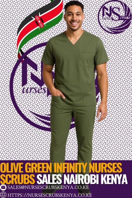 Olive Green Infinity Nurses Scrubs Sales Nairobi Kenya +254769944116