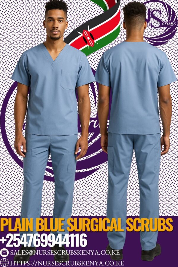 Plain Blue Surgical scrubs +254769944116