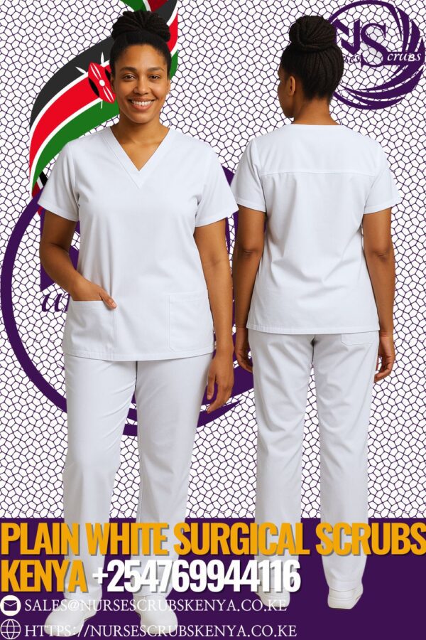 Plain White Surgical scrubs Kenya +254769944116