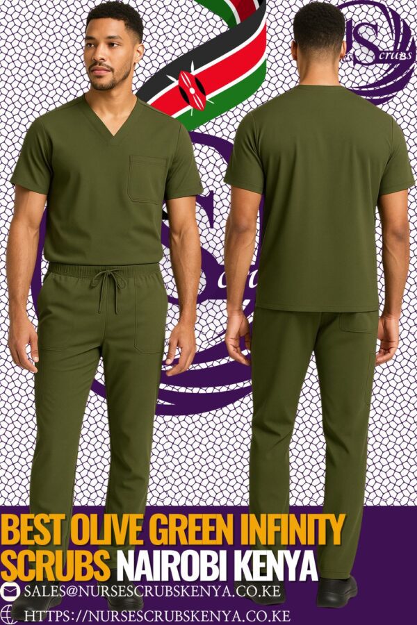 Best Olive Green Infinity Scrubs Nairobi Kenya