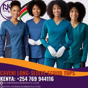 Caveni long-sleeve scrub tops Kenya +254 769 944116