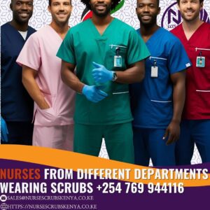 Nurses from different departments wearing scrubs +254 769 944116