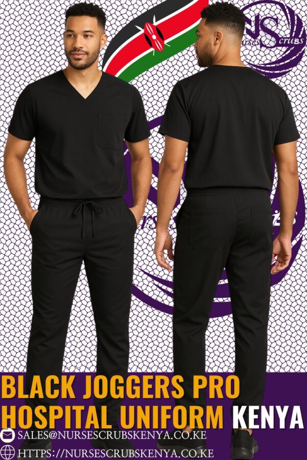 Black Joggers Pro Hospital Uniform Kenya +2547699441165