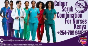 Colour Scrub combination for Nurses Kenya