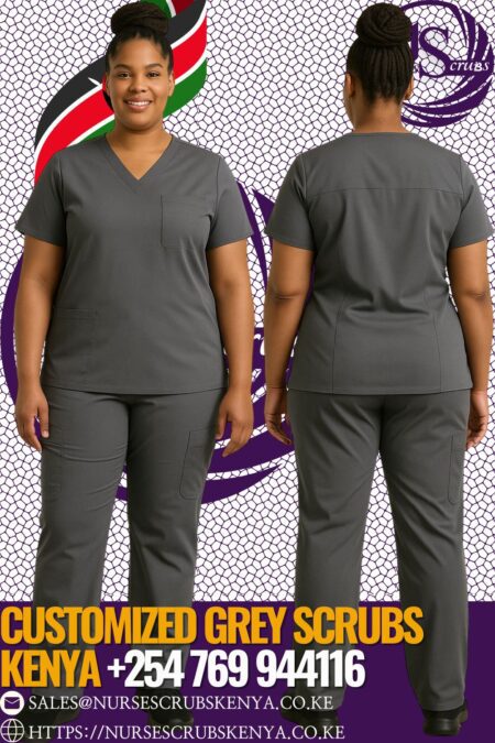Customized Grey Scrubs Kenya +254 769 944116