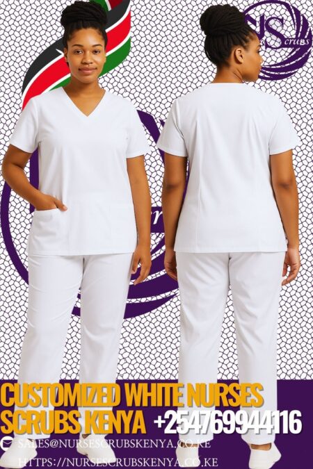 Customized White Nurses Scrubs Kenya +254769944116