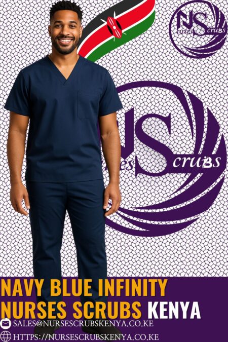 Navy Blue Infinity Nurses Scrubs Kenya +254769944116