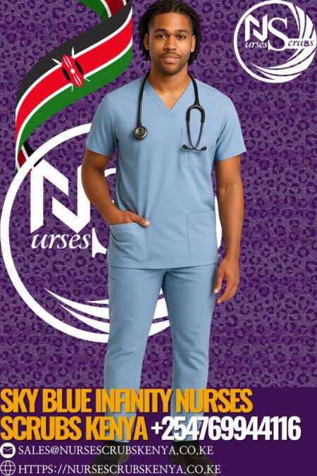 Sky Blue Infinity Nurses Scrubs Kenya