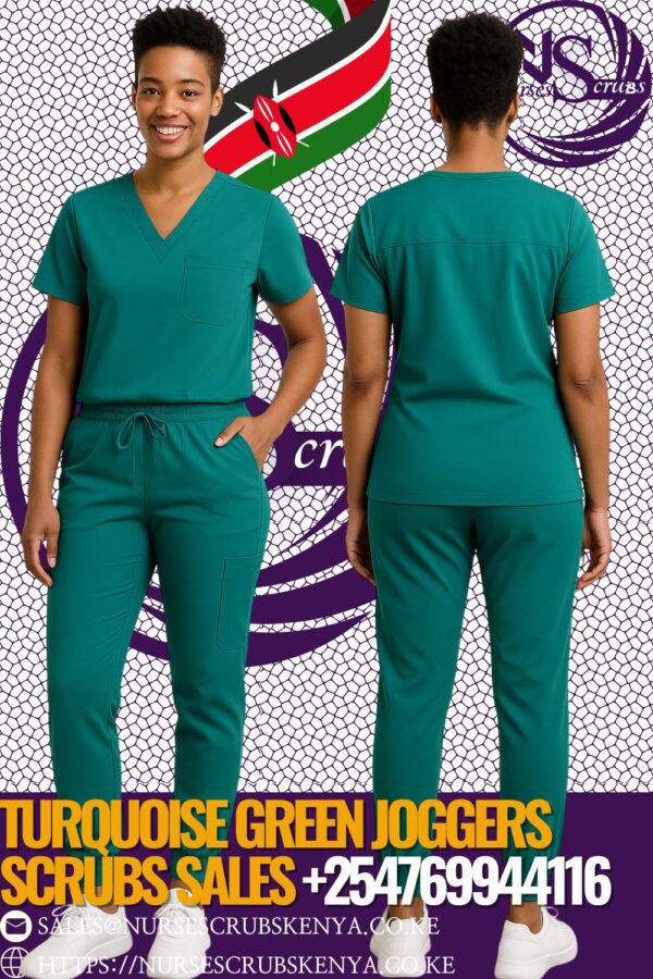 Turquoise Green Joggers Scrubs sales +254769944116