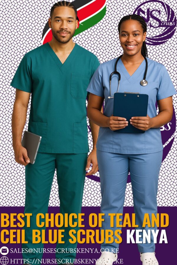 Best choice of Teal and Ceil blue scrubs Kenya