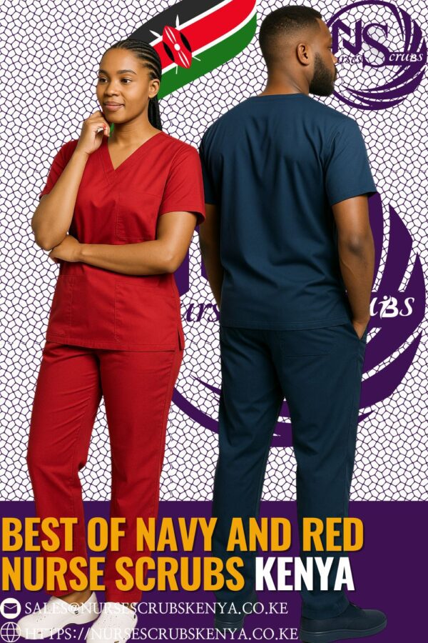 Best of Navy and Red nurse Scrubs Kenya
