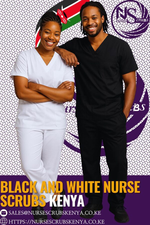 White and Black Nurse Scrubs Sales Kenya