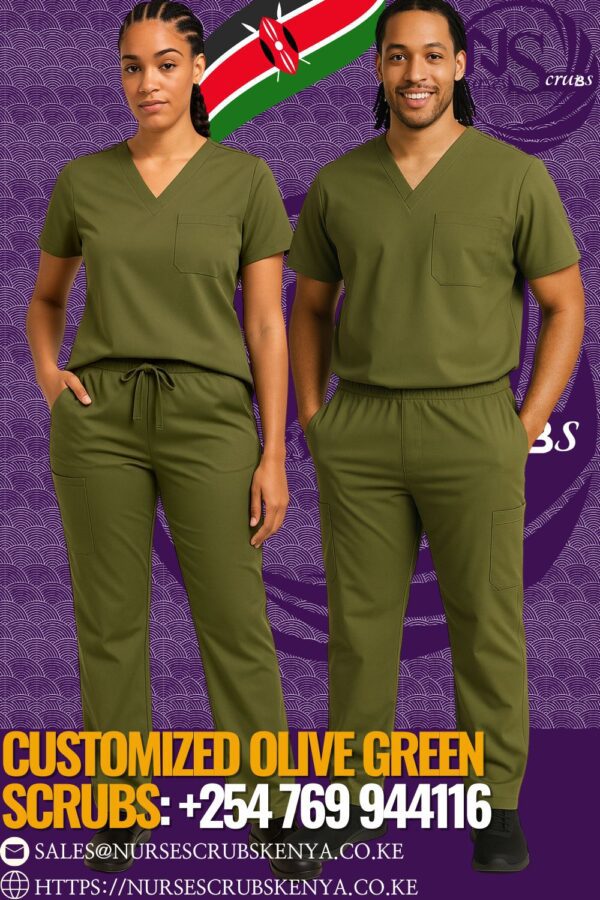 Customized Olive Green Scrubs +254 769 944116