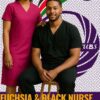 Fuchsia and Black Nurse Scrubs sales Kenya