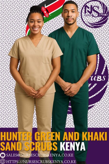 Hunter Green and Khaki Sand Scrubs Kenya