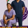 Navy Blue and Lavender Nurse Scrubs Sales Kenya