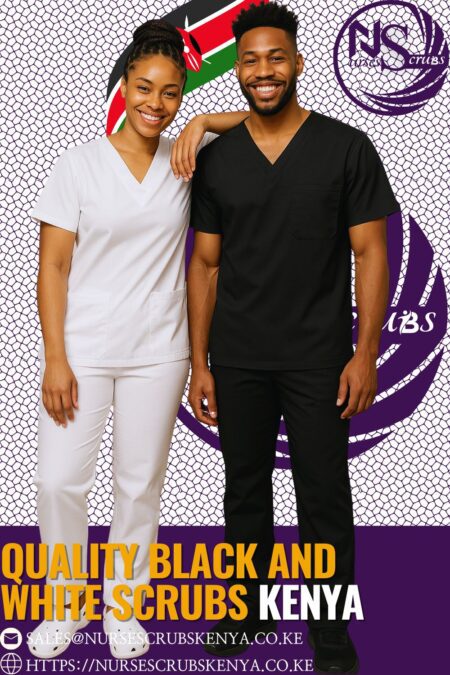 Quality Black and White Scrubs Kenya
