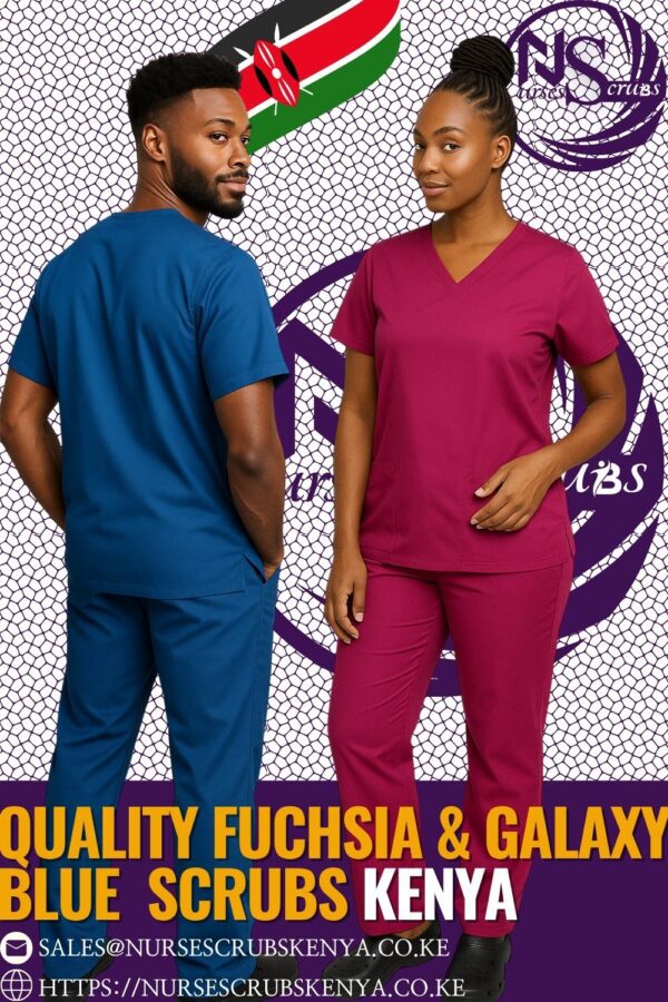 Quality Fuchsia & Galaxy Blue Scrubs Kenya