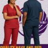 Quality Navy and Red Nurse Scrubs Kenya