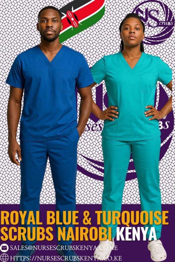 Royal Blue & Turquoise Scrubs Nairobi Kenya