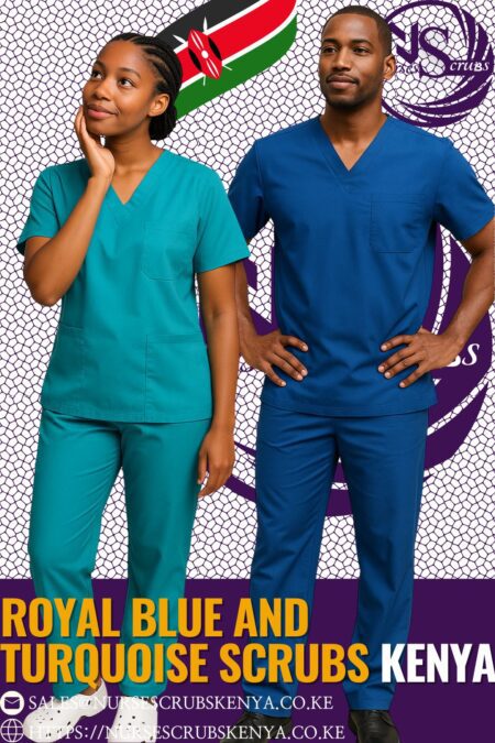Royal Blue and Turquoise Scrubs Kenya