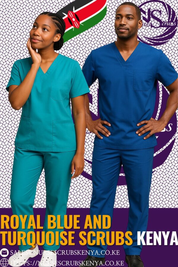 Royal Blue and Turquoise Scrubs Kenya