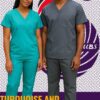 Turquoise and Pewter/Granite Nurse Scrubs Kenya