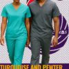 Turquoise and Pewter scrubs Kenya