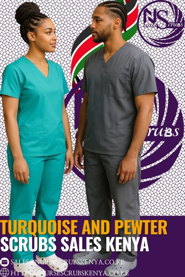 Turquoise and Pewter scrubs sales Kenya