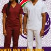 White and Wine Nurse Scrubs Kenya