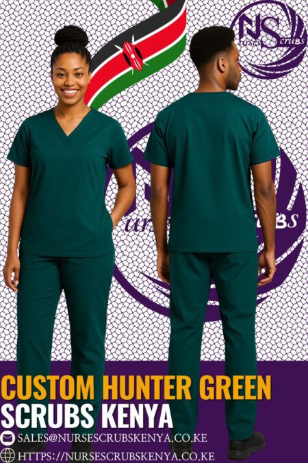 Custom Hunter Green Scrubs Kenya