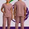 Custom Pale Pink Scrubs