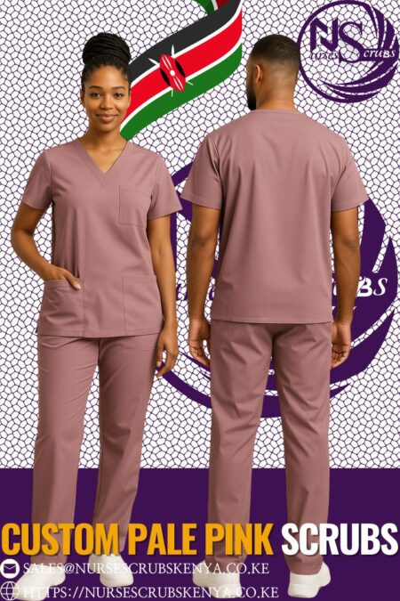 Custom Pale Pink Scrubs