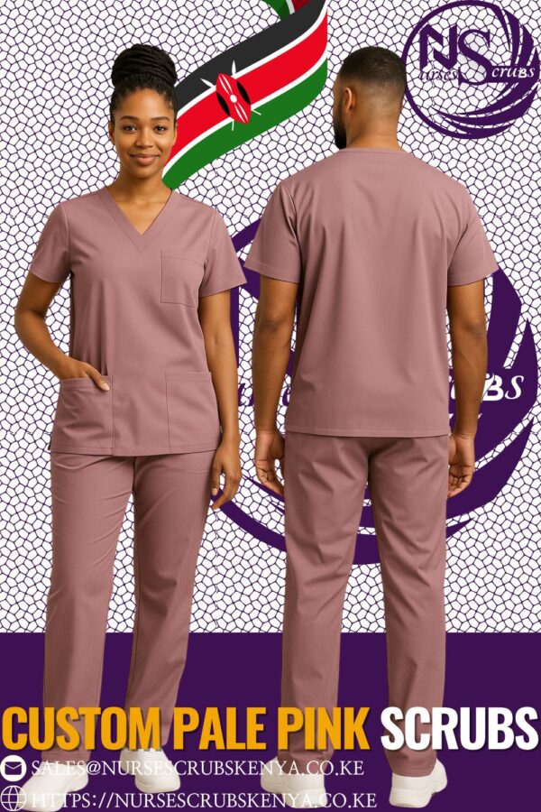 Custom Pale Pink Scrubs