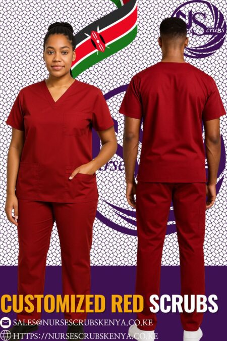 Customized Red Scrubs