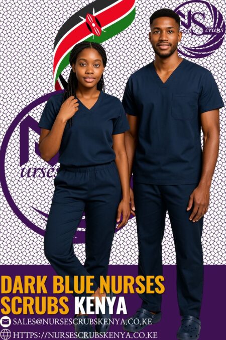 Dark Blue Nurses scrubs Kenya