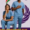 Pale Cornflower Blue Nurses Scrubs