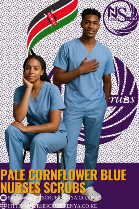 Pale Cornflower Blue Nurses Scrubs