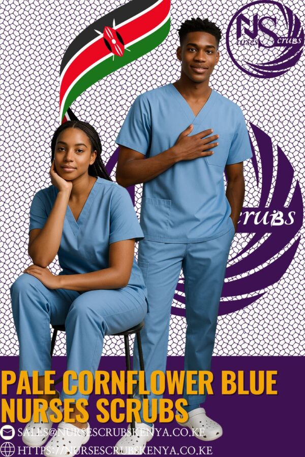 Pale Cornflower Blue Nurses Scrubs
