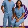 Pale Cornflower Blue Nurses Scrubs Kenya