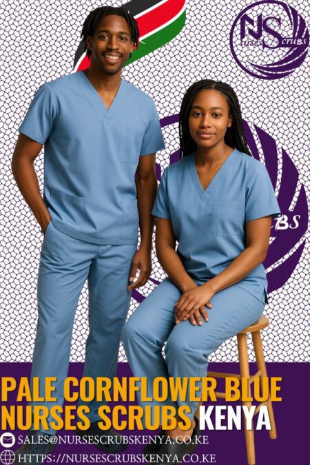Pale Cornflower Blue Nurses Scrubs Kenya